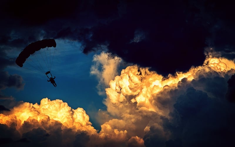 Skydiving over Normandy